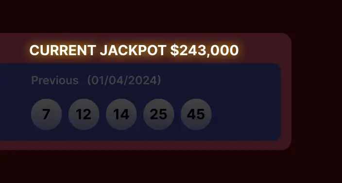 Digital lottery display widget showing the current US lottery jackpot amount.

